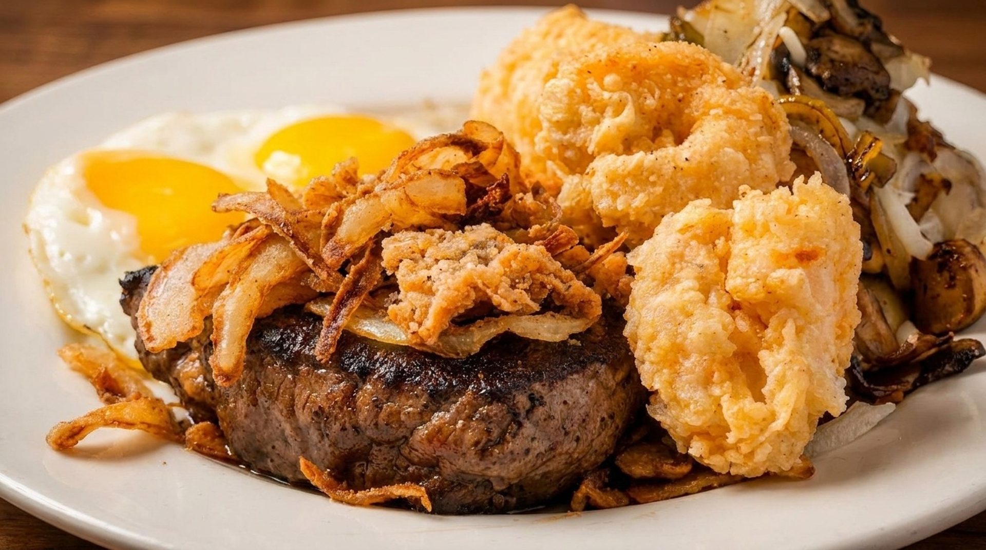 Choice Black Angus Steak and Eggs