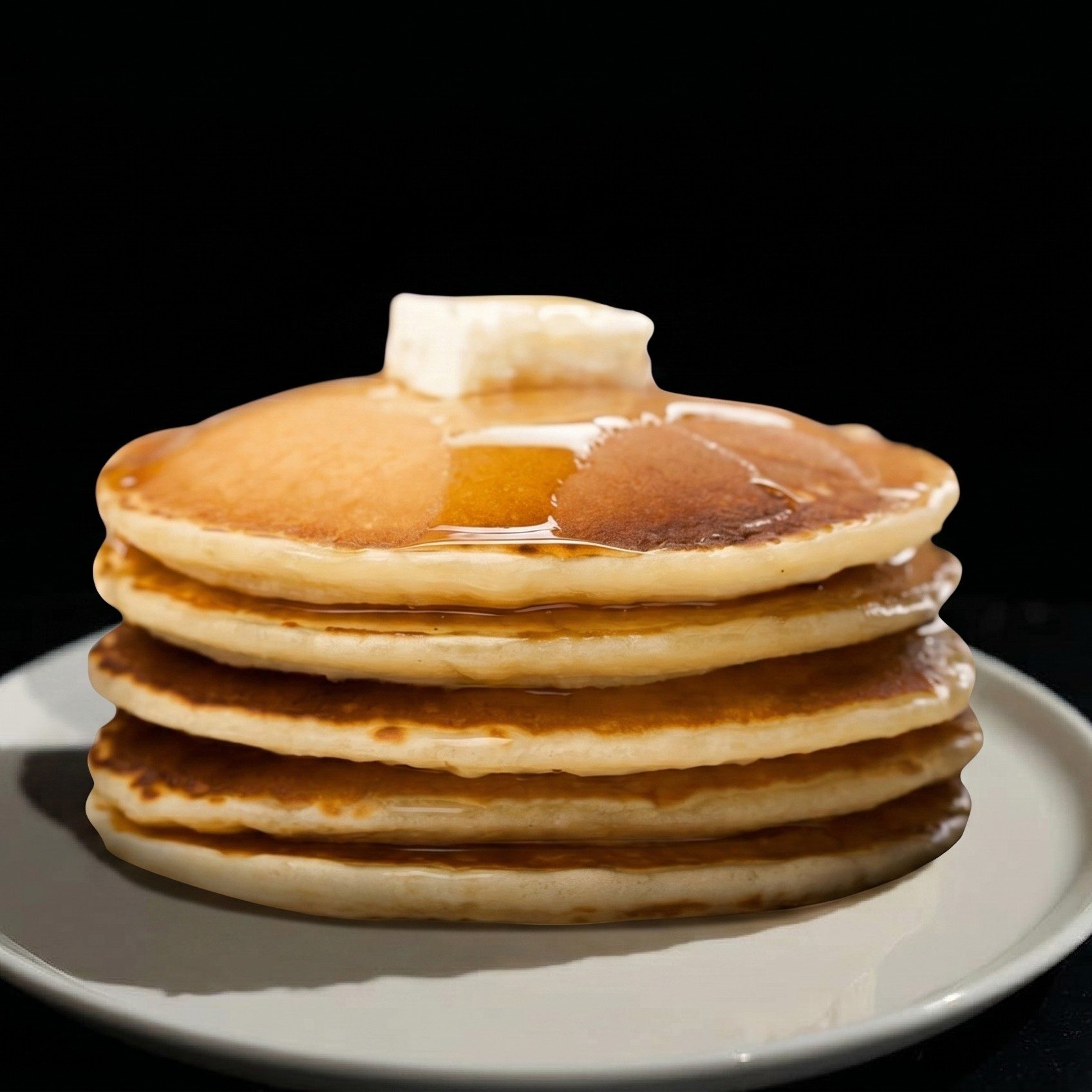 Plain Cakes with Hot Maple Syrup.