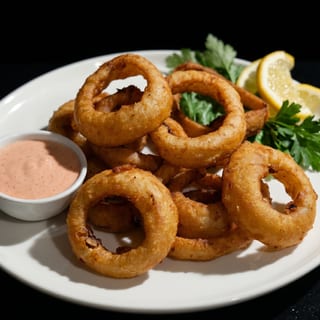 Onion Rings with Cajun Ranch Sauce
