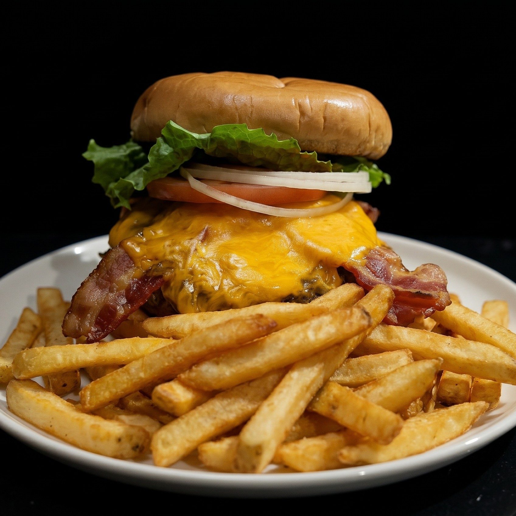 Cajun Bacon Cheddar Burger.