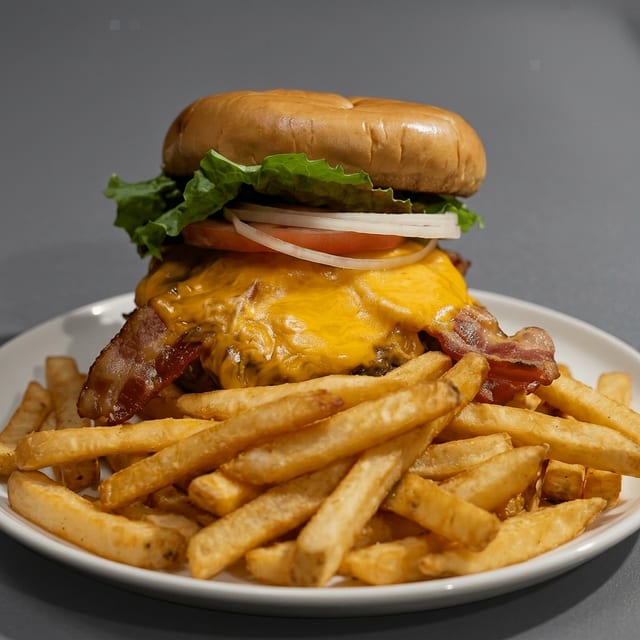 Cajun Bacon Cheddar Burger.