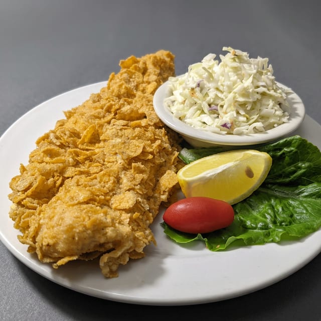 Dan's Famous Crunchy Fish.