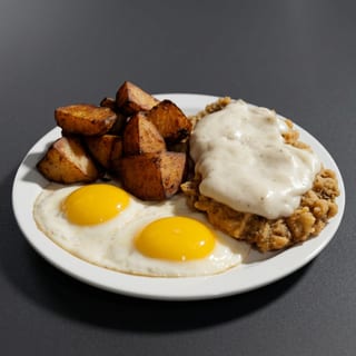 Chicken Fried Chicken and Eggs^