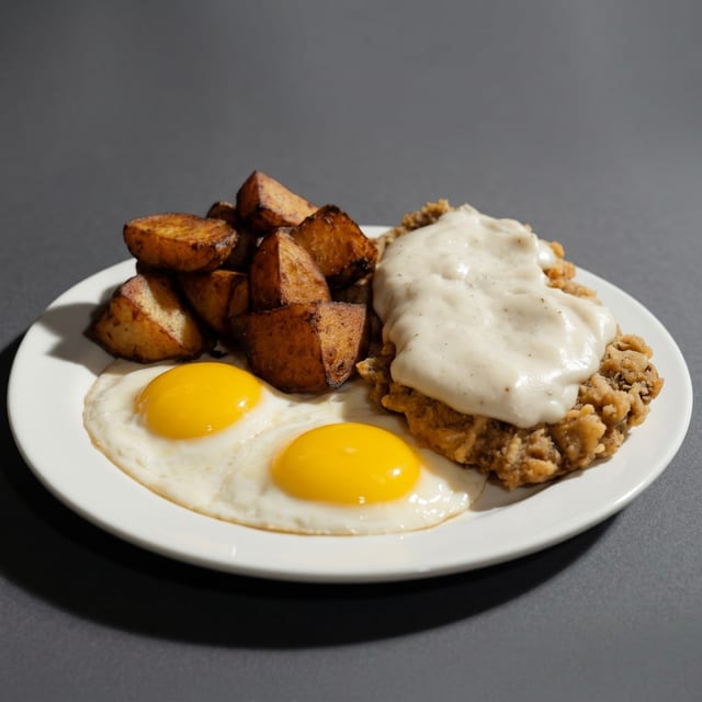 Country Fried Sirloin and Eggs.