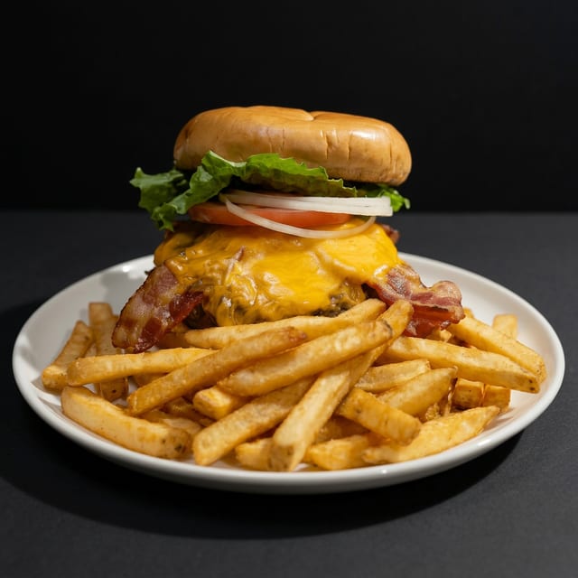 BBQ Bacon Cheddar Burger.