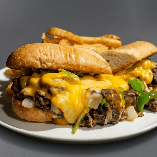 Awesome Cheesesteak Sandwich.
